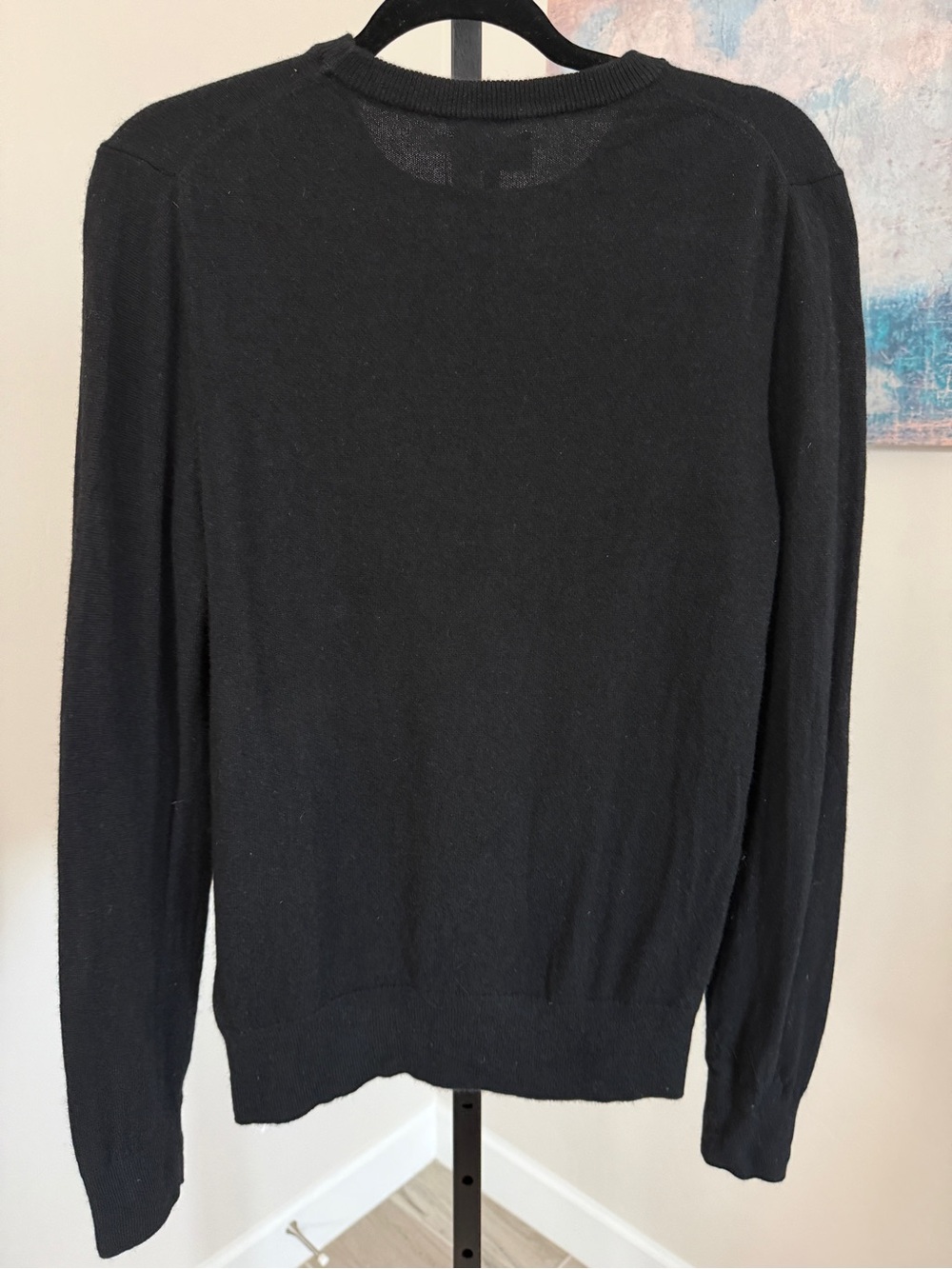 New Quince Womens Medium Mongolian Cashmere Crewneck Sweater Black Pullover NWT - Picture 5 of 7